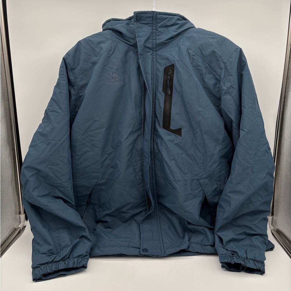 NWT Womens Camel Crown Size XXL Fleece Lined Blue Waterproof Ski Jacket